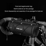 Bicycle front bag for driving, large capacity storage bag, outdoor waterproof riding bag, mountain bike front bag