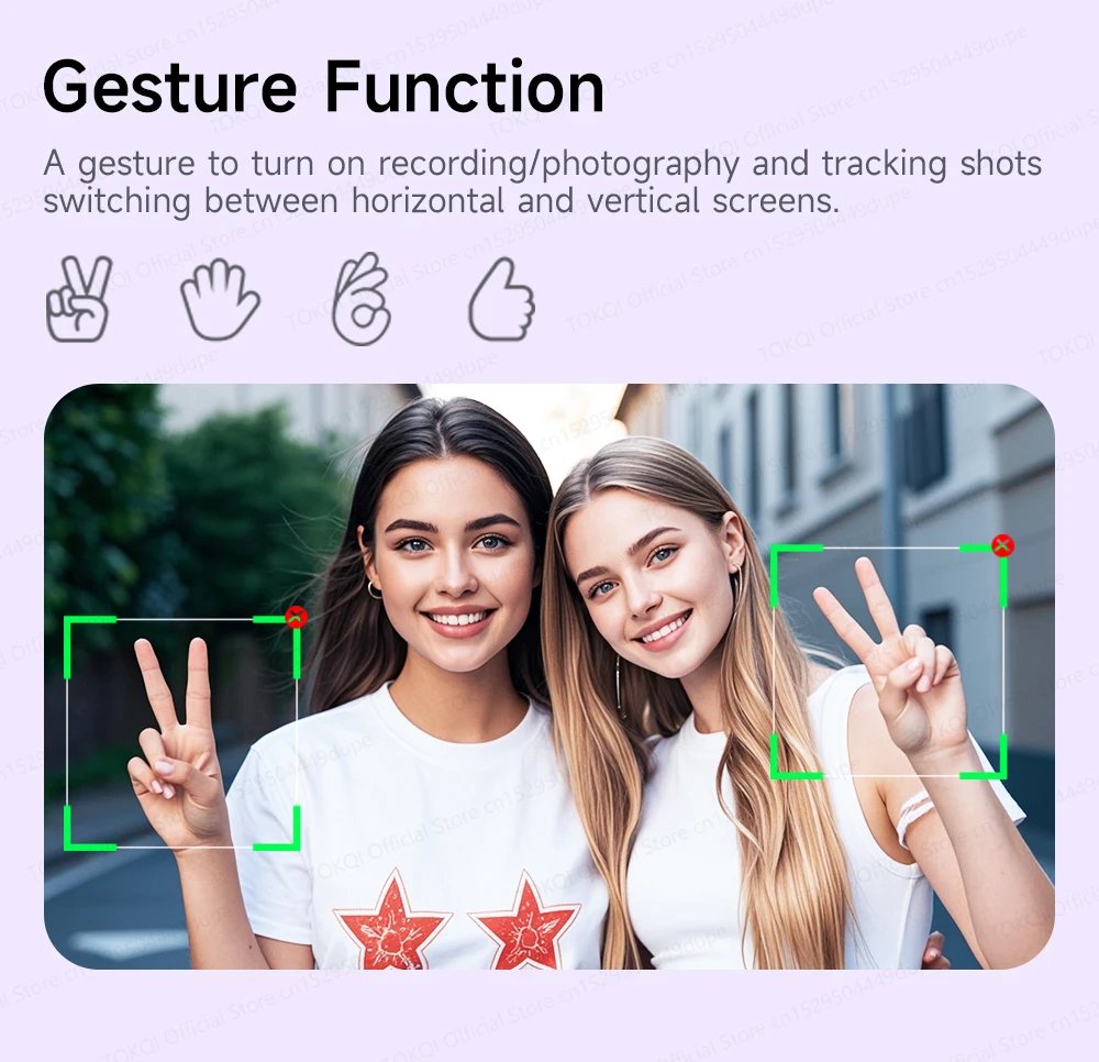 AI Face Tracking Handheld Gimbal Stabilizer 360° Rotation Shoot Selfie Stick Tripod for Mobile Phone, 1/4'' Screw for Camera