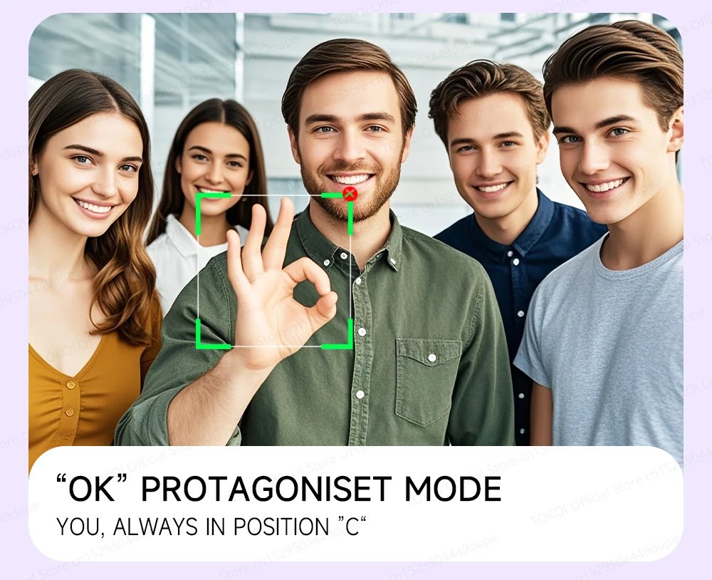 AI Face Tracking Handheld Gimbal Stabilizer 360° Rotation Shoot Selfie Stick Tripod for Mobile Phone, 1/4'' Screw for Camera