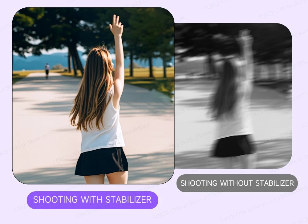 AI Face Tracking Handheld Gimbal Stabilizer 360° Rotation Shoot Selfie Stick Tripod for Mobile Phone, 1/4'' Screw for Camera