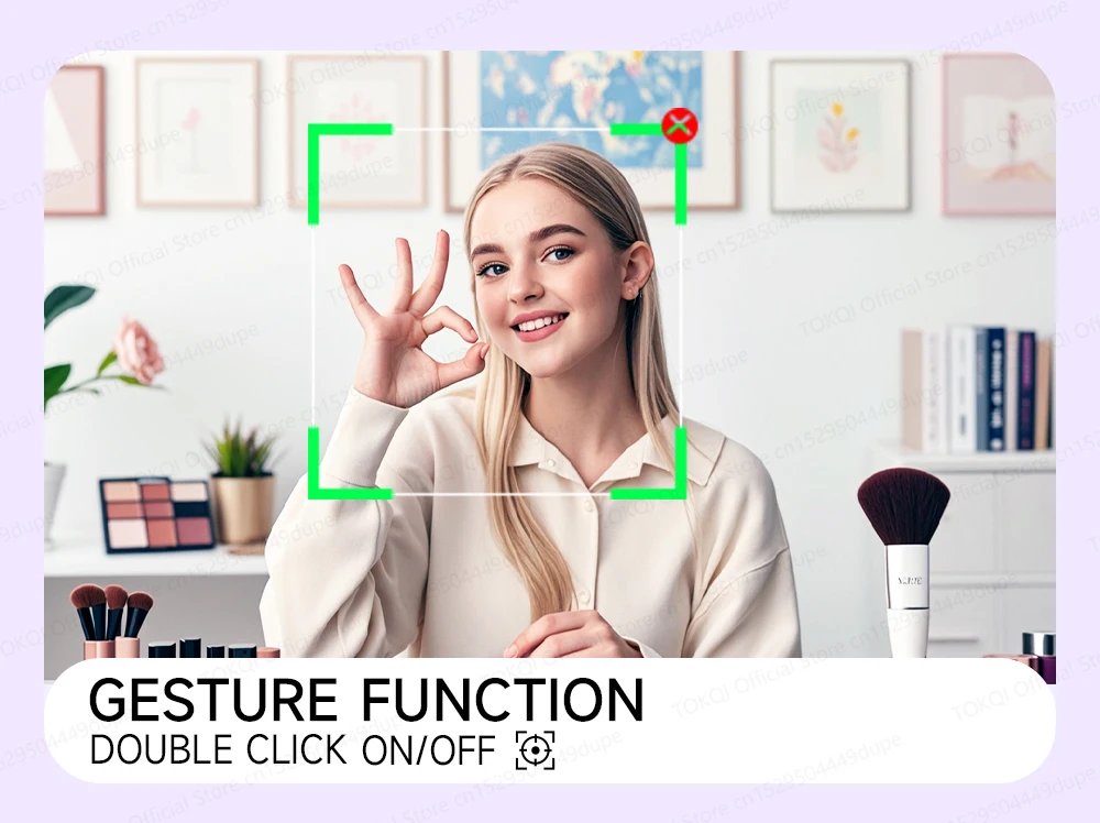 AI Face Tracking Handheld Gimbal Stabilizer 360° Rotation Shoot Selfie Stick Tripod for Mobile Phone, 1/4'' Screw for Camera