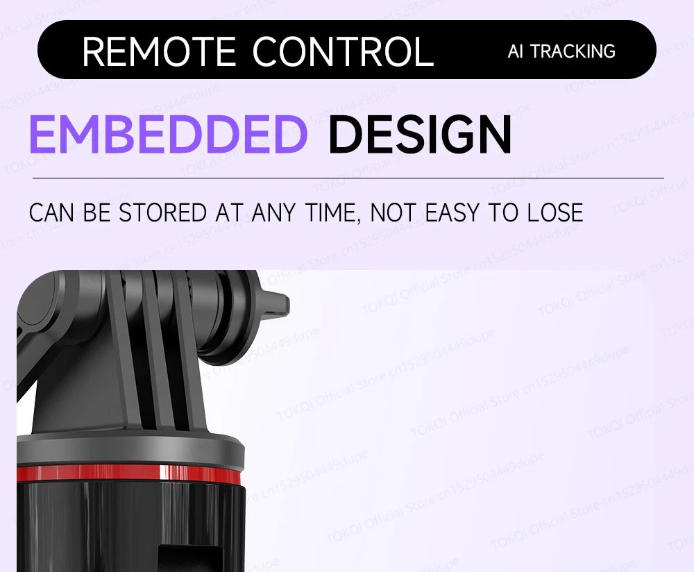 AI Face Tracking Handheld Gimbal Stabilizer 360° Rotation Shoot Selfie Stick Tripod for Mobile Phone, 1/4'' Screw for Camera