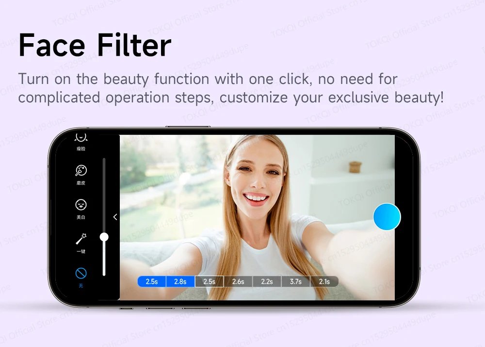 AI Face Tracking Handheld Gimbal Stabilizer 360° Rotation Shoot Selfie Stick Tripod for Mobile Phone, 1/4'' Screw for Camera