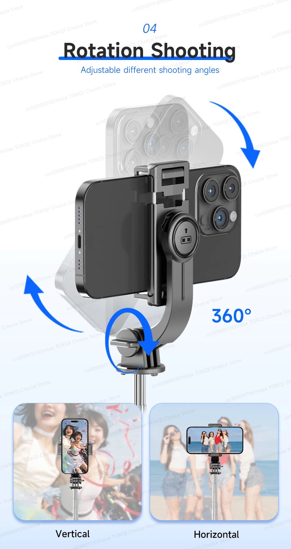 Selfie Stick Tripod Phone Stand Portable Mini Tripod with Wireless Bluetooth for Android and iPhone Cell phones Shoot Vlog