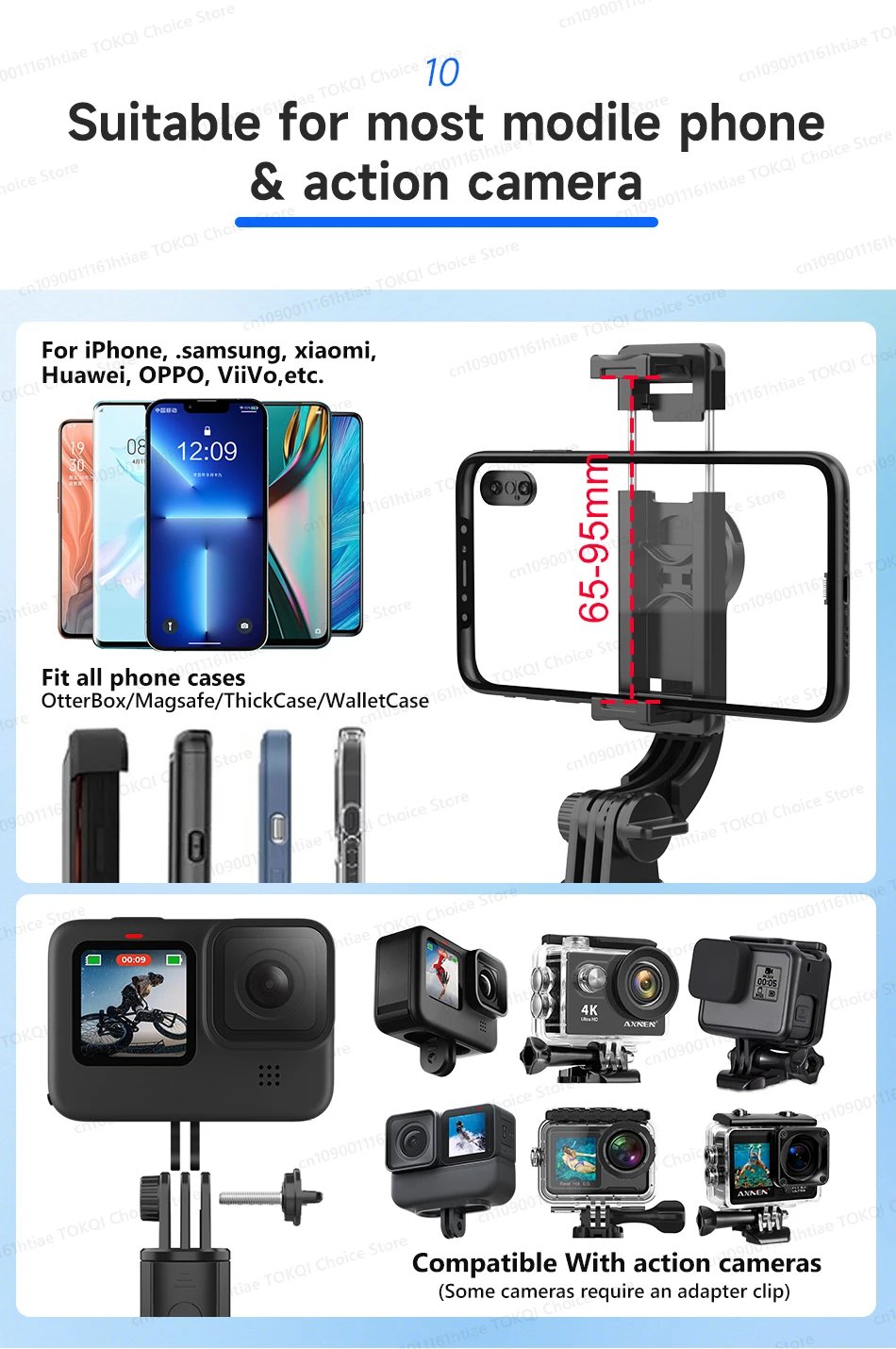 Selfie Stick Tripod Phone Stand Portable Mini Tripod with Wireless Bluetooth for Android and iPhone Cell phones Shoot Vlog