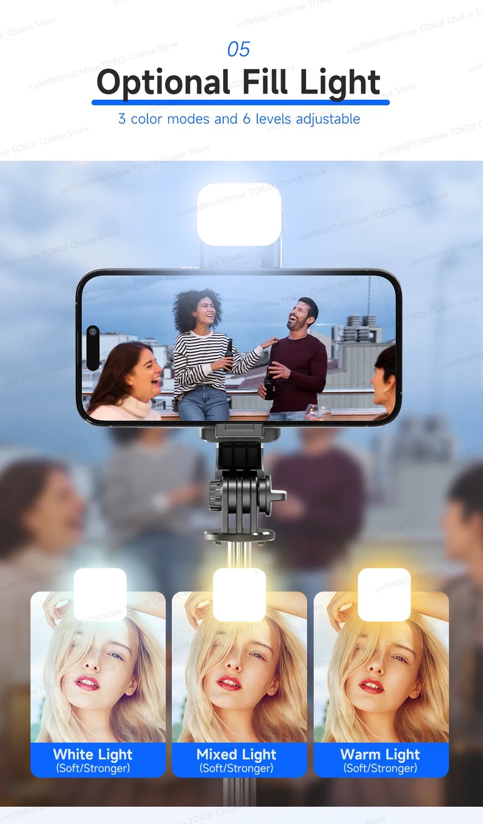 Selfie Stick Tripod Phone Stand Portable Mini Tripod with Wireless Bluetooth for Android and iPhone Cell phones Shoot Vlog