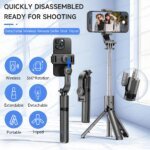 Selfie Stick Tripod Phone Stand Portable Mini Tripod with Wireless Bluetooth for Android and iPhone Cell phones Shoot Vlog
