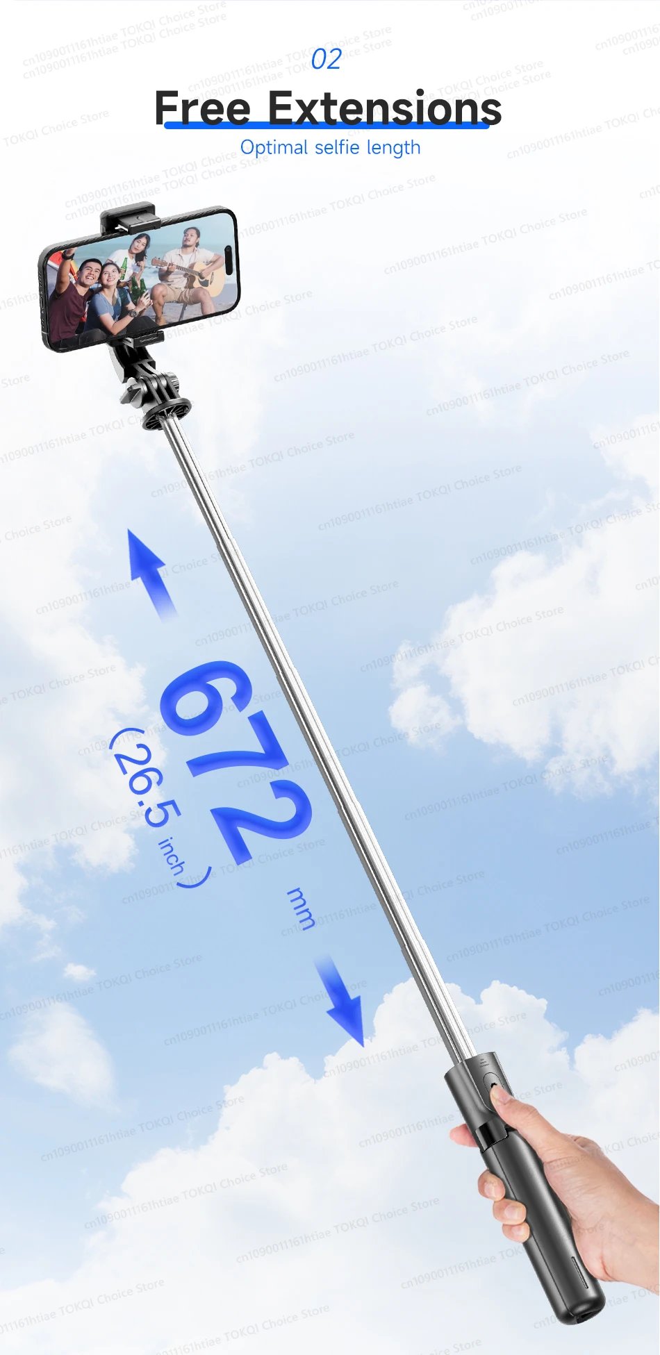 Selfie Stick Tripod Phone Stand Portable Mini Tripod with Wireless Bluetooth for Android and iPhone Cell phones Shoot Vlog