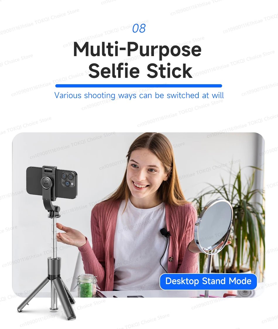 Selfie Stick Tripod Phone Stand Portable Mini Tripod with Wireless Bluetooth for Android and iPhone Cell phones Shoot Vlog