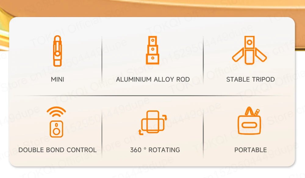 Mini Selfie Stick Portable Tripod for Smartphones Shooting Vlog Video Detachable Phone Mount, Optional Fill Light