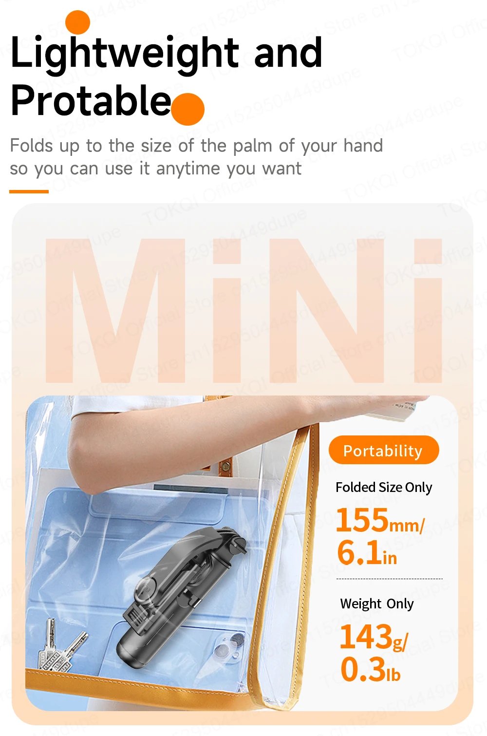 Mini Selfie Stick Portable Tripod for Smartphones Shooting Vlog Video Detachable Phone Mount, Optional Fill Light