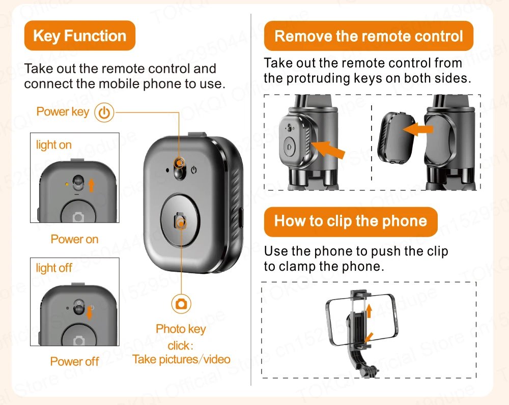 Mini Selfie Stick Portable Tripod for Smartphones Shooting Vlog Video Detachable Phone Mount, Optional Fill Light