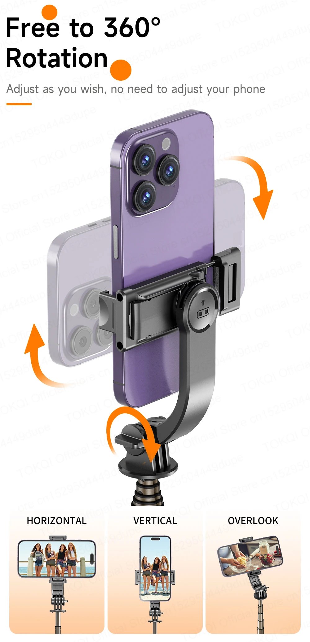 Mini Selfie Stick Portable Tripod for Smartphones Shooting Vlog Video Detachable Phone Mount, Optional Fill Light