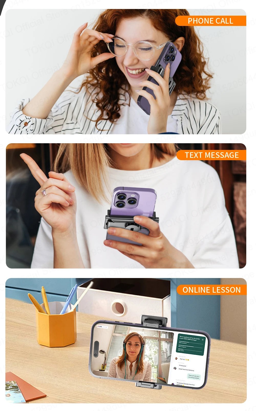 Mini Selfie Stick Portable Tripod for Smartphones Shooting Vlog Video Detachable Phone Mount, Optional Fill Light