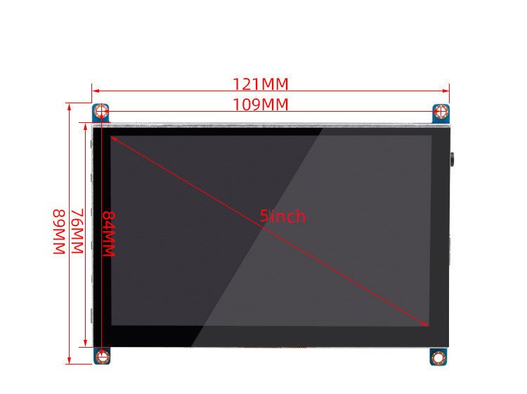 HDMI VGA Raspberry Pi 800x480 Capacitive Touch Display - Image 6