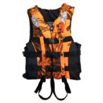 S-M-L-XL-2XL-3XL adult life jacket: buoyant, for sea fishing/outdoor sports, coated Oxford cloth.