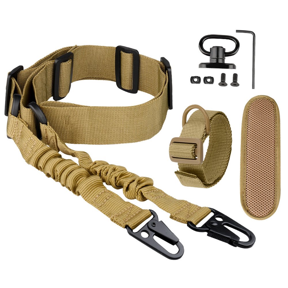 Ordinary Double Point Rope Suit CS Nylon Tactical Strap Cross Body Nylon Tactical Gun Rope - Image 5