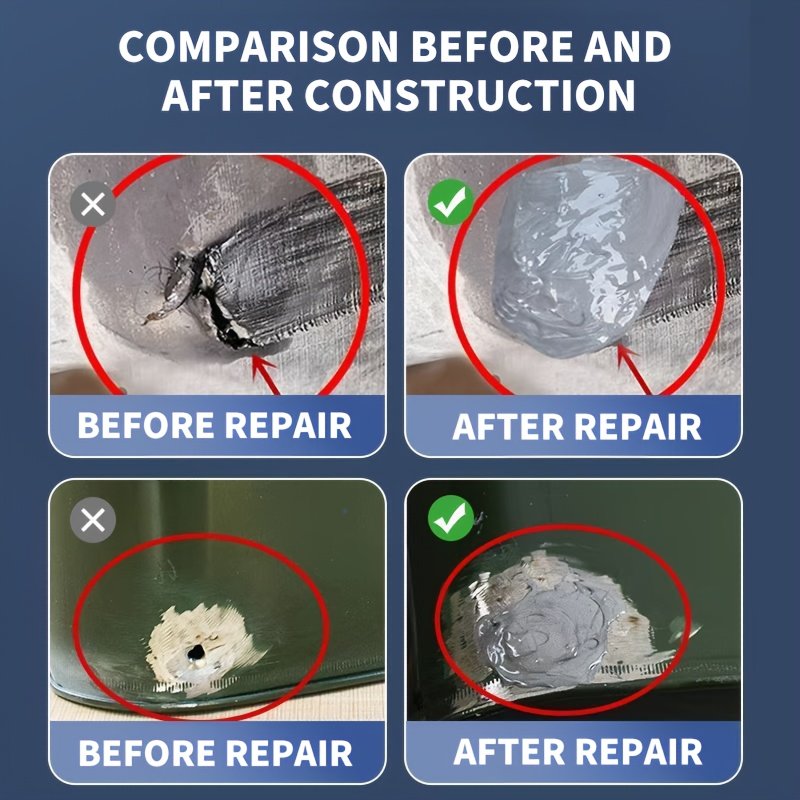 Heavy-Duty Exhaust Pipe Repair Kit - High-Temperature Resistant, Leak-Proof, Fast-Drying Formula - Versatile Epoxy Adhesive for Vehicles, Motorcycles, Diesel, Gas - Works with Exhaust, Turbo, Muffler - Image 7