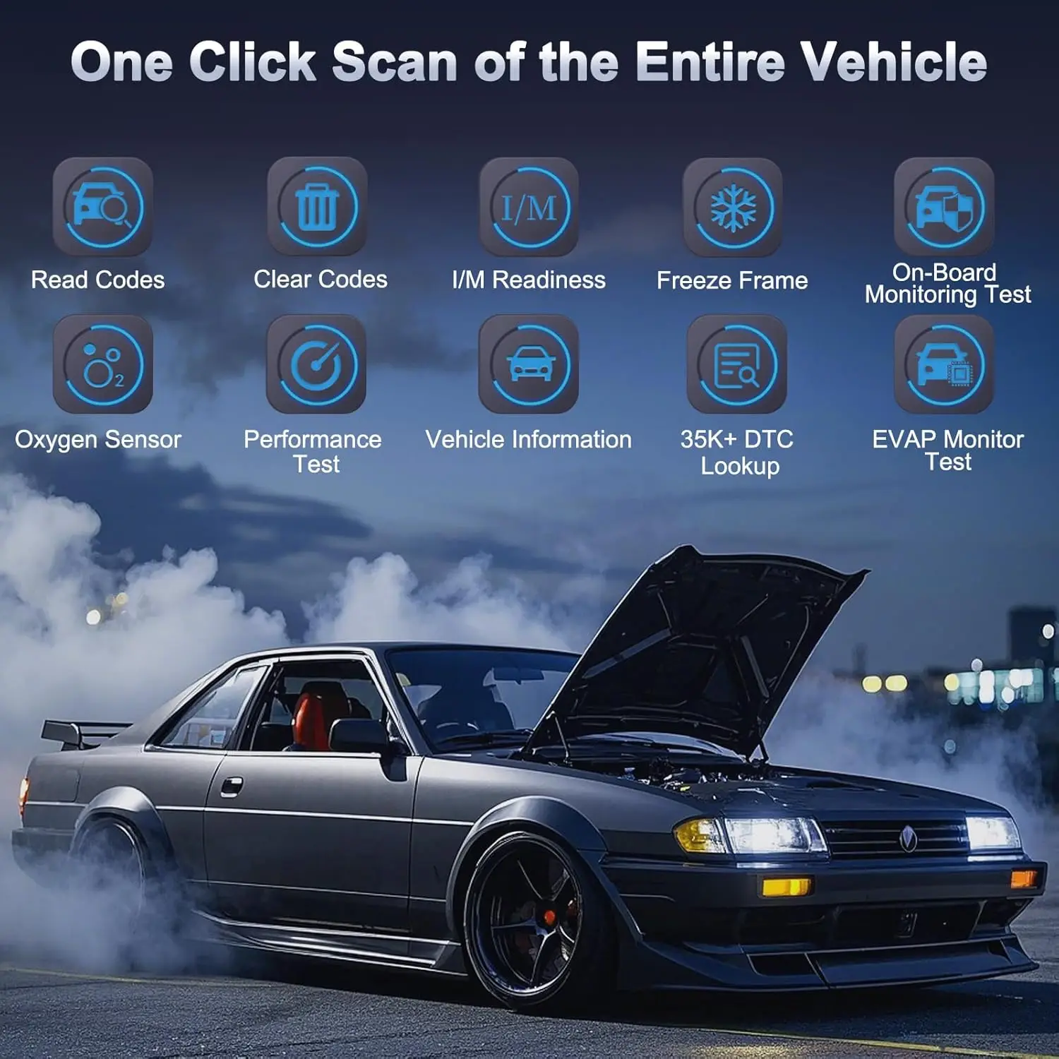 OBD2 Scanner Bluetooth 5.4, Wireless OBD II Code Reader for iPhone, Android, Windows – Check Engine Light Reset & Performance Te - Image 4