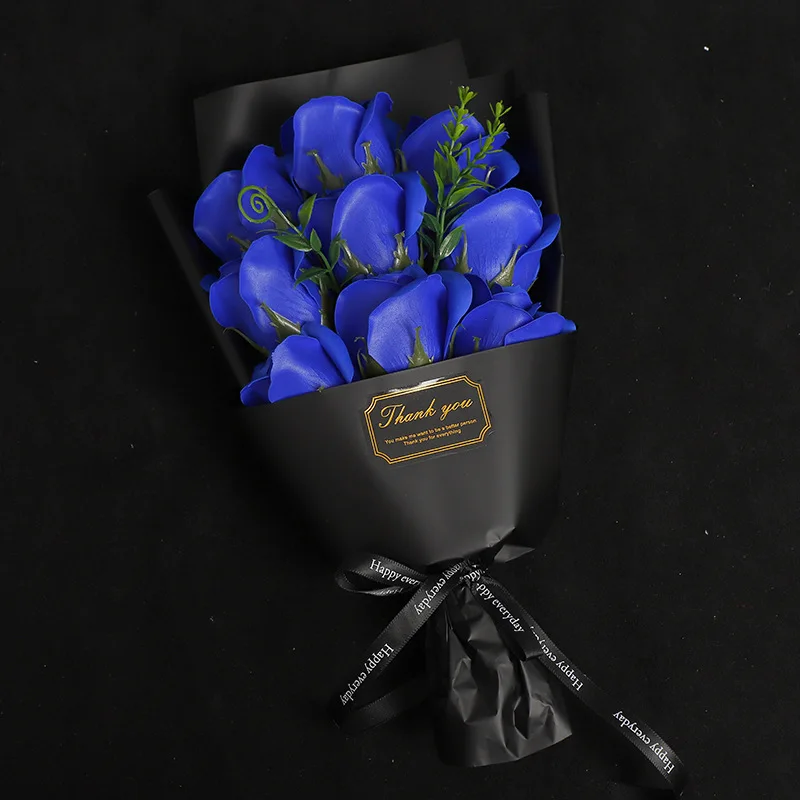 9 Heads Soap Flower Rose Bouquet Artificial Flower for Christmas Wedding Birthday Party Valentine's Day DIY Gift Home Decoration - Image 6