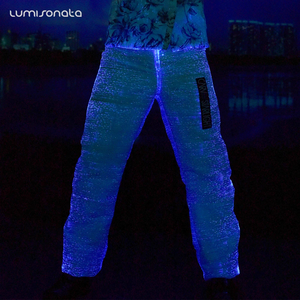 LUMISONATA Cool Fashion Led Light Up Pants Luminous Fiber Optic Dance Club Trousers For Stage Performance - Image 4
