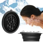 Folding Basin Silicone Facial Ice Bath Bowl for Ice with Built-in Ice Tray Efficient Washing Basin for Girls Cold Plunge Therapy