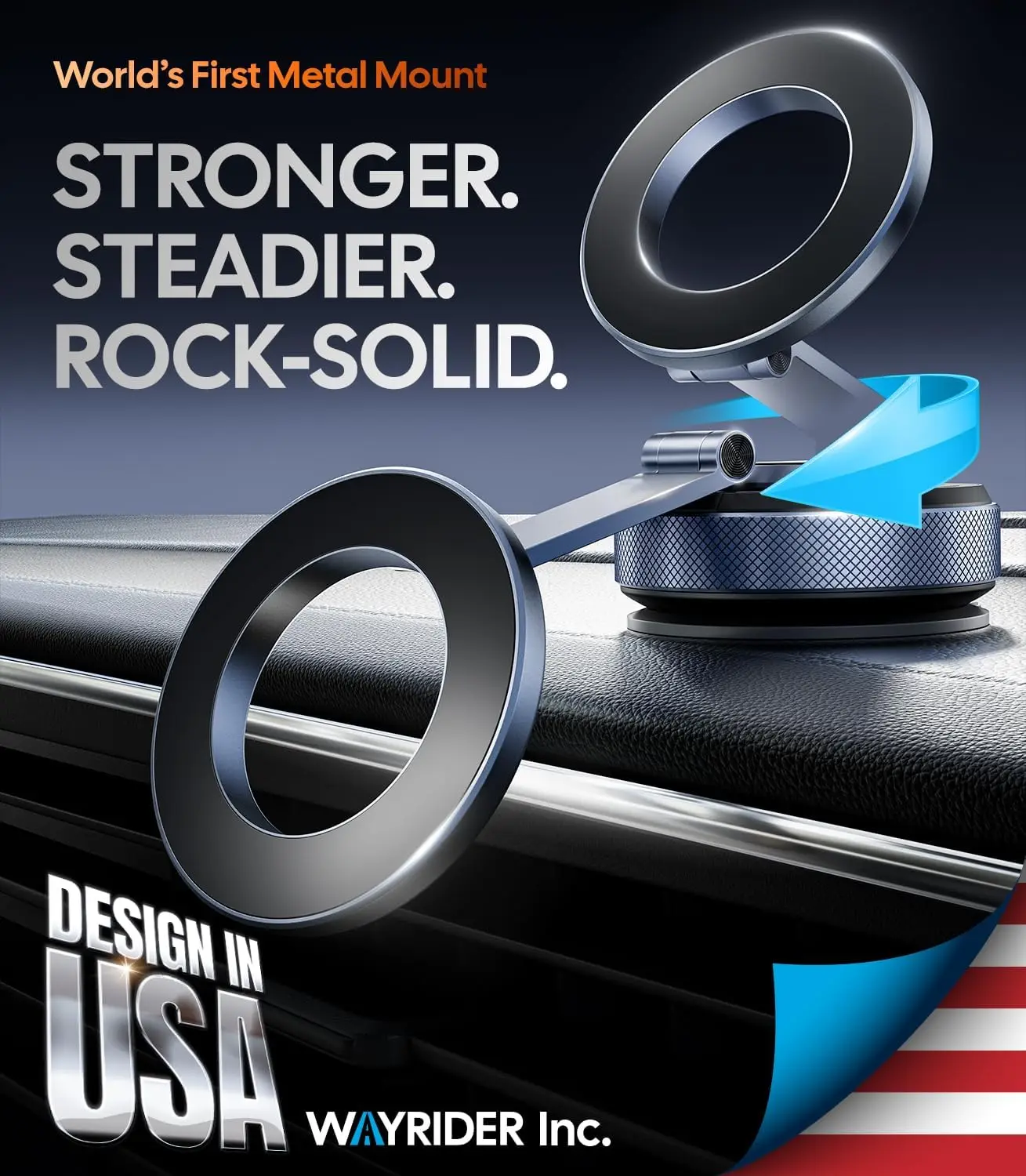 Magnetic Car Phone Holder for iPhone 17 Pro Max 16 15 14 13 12 Air Plus, 360° Adjustable, Strong 80LBS Suction & 3000gf Magnetic - Image 4