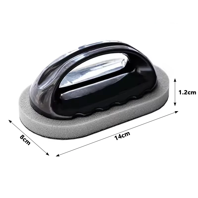 Magic Emery Sponge Brush Wipe Eraser Cleaner Kitchen Bath Rust Strong Decontamination Cleaning Tools With Handle Household Tools - Image 6