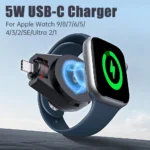 Portable Wireless Charger for Apple Watch Series 9/8/UItra/7/6/5/4/3/2/SE 5W Magnetic iWatch Charger Smart Charging Dock