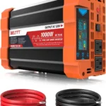 1000W Pure Sine Wave Inverter 12V to 120V, Dual AC & USB, LCD, for RV, Truck, Off-Grid