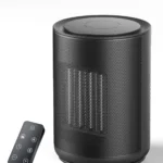 Portable 1500W Space Heater with Thermostat, Remote, Safety Features & 24H Timer
