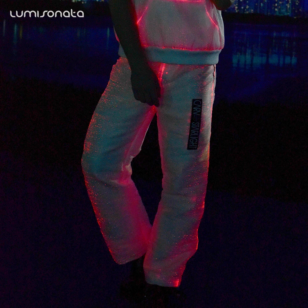 LUMISONATA Cool Fashion Led Light Up Pants Luminous Fiber Optic Dance Club Trousers For Stage Performance - Image 5