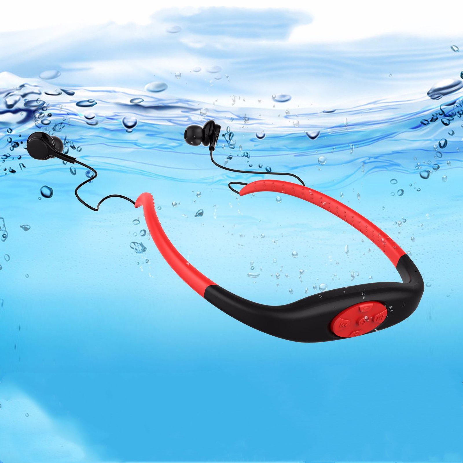 2in1 Bluetooth Wireless Earphone &MP3 Music Player 8G Headphone IPX8 Waterproof Swim Sport Neckband Stereo Headset with Mic - Image 5