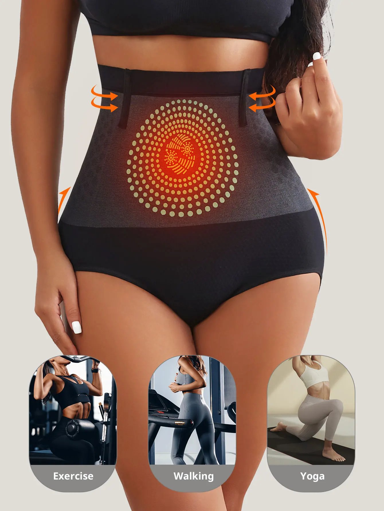 Seamless Women's High Waist Abdomen Control Panties Magnetic Therapy Warm Uterus Underwear Body Shaping Briefs Seamless Women's High Waist Abdomen Control Panties Magnetic Therapy Warm Uterus Underwear Body Shaping Briefs