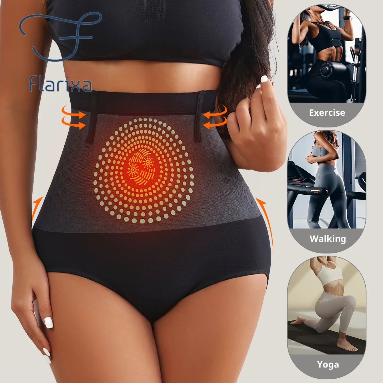 Seamless Women's High Waist Abdomen Control Panties Magnetic Therapy Warm Uterus Underwear Body Shaping Briefs - Image 6
