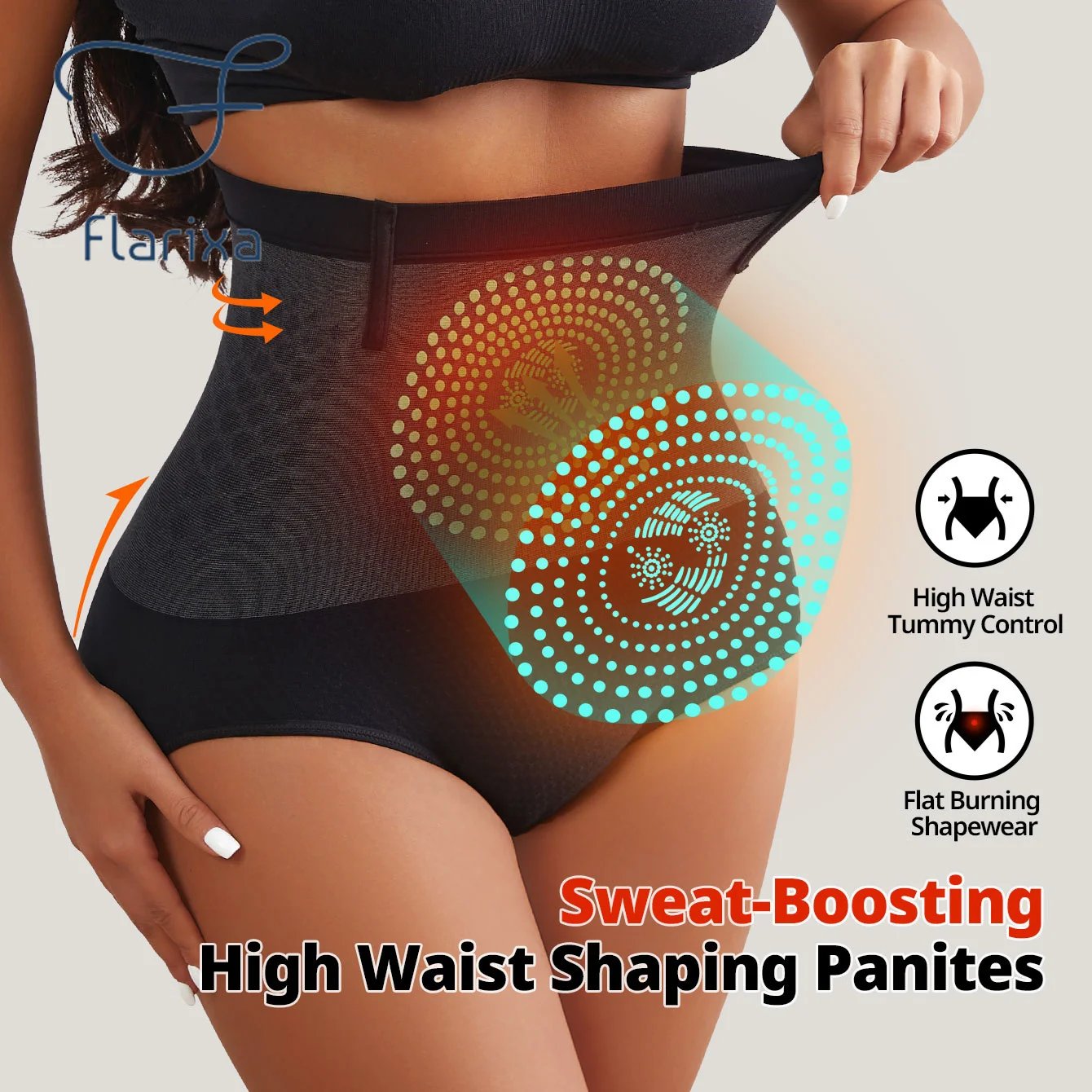 Seamless Women's High Waist Abdomen Control Panties Magnetic Therapy Warm Uterus Underwear Body Shaping Briefs