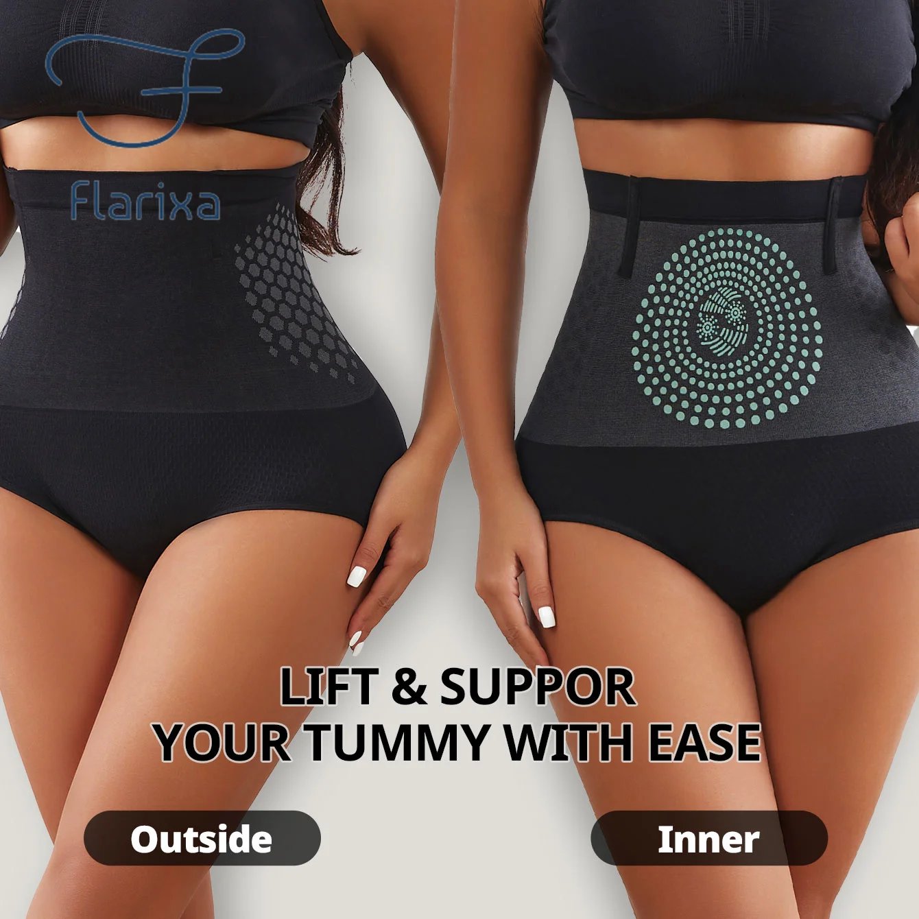 Seamless Women's High Waist Abdomen Control Panties Magnetic Therapy Warm Uterus Underwear Body Shaping Briefs - Image 4