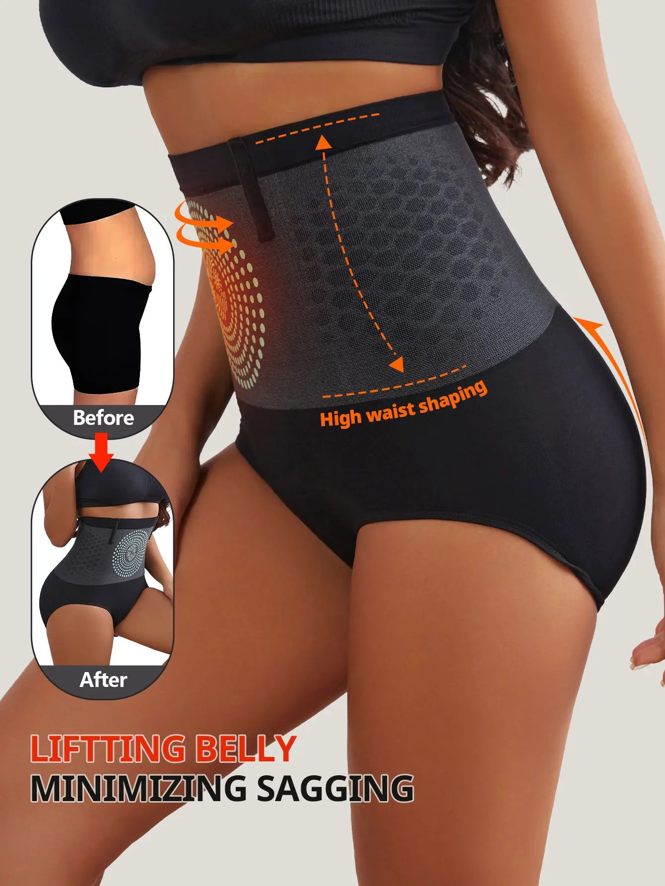 Seamless Women's High Waist Abdomen Control Panties Magnetic Therapy Warm Uterus Underwear Body Shaping Briefs Seamless Women's High Waist Abdomen Control Panties Magnetic Therapy Warm Uterus Underwear Body Shaping Briefs