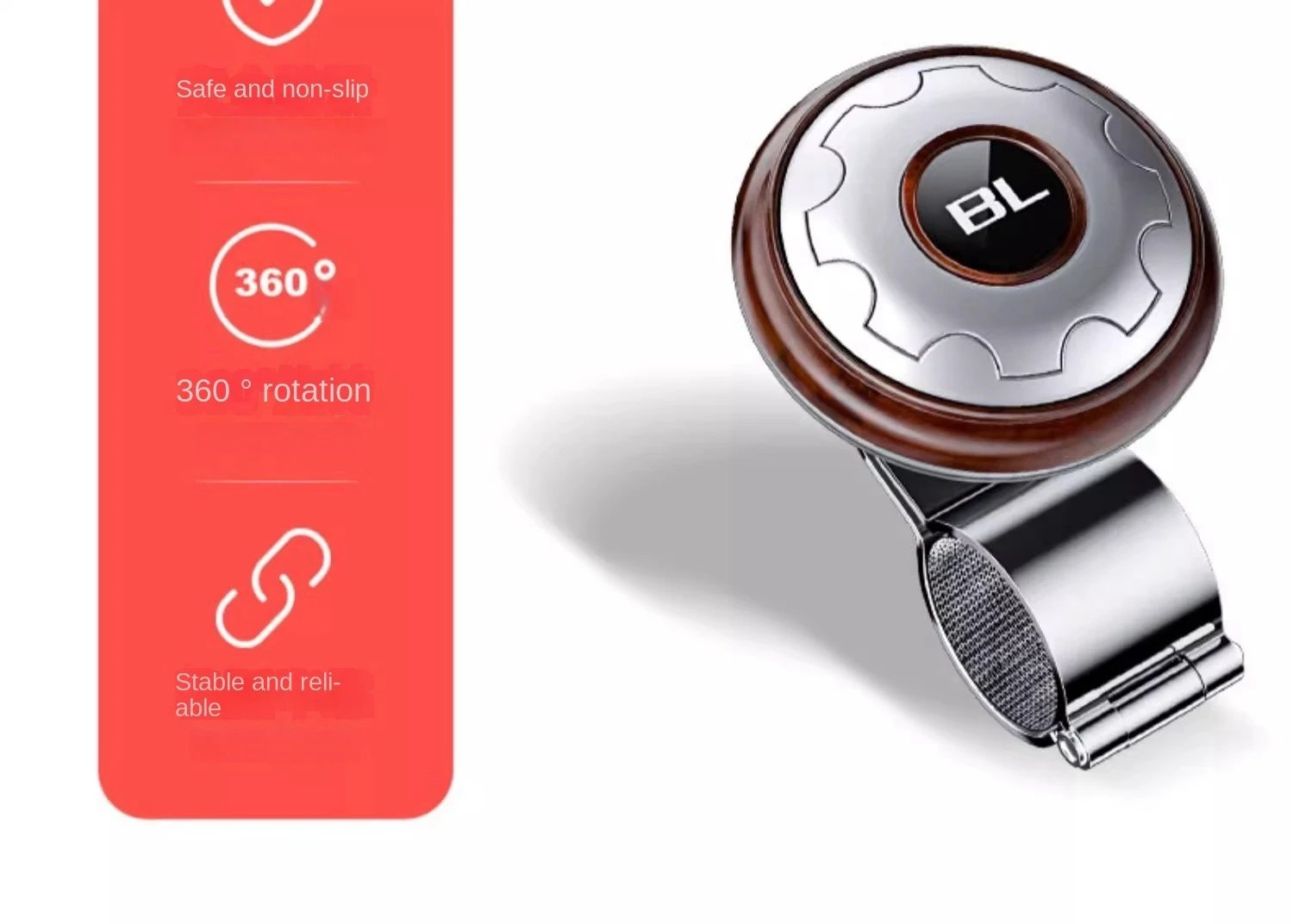 Car Steering Wheel Booster Ball Turning Spinner Knob Bearing Power Handle Rotating Universal Auto Accessories Labor Saving Kit
